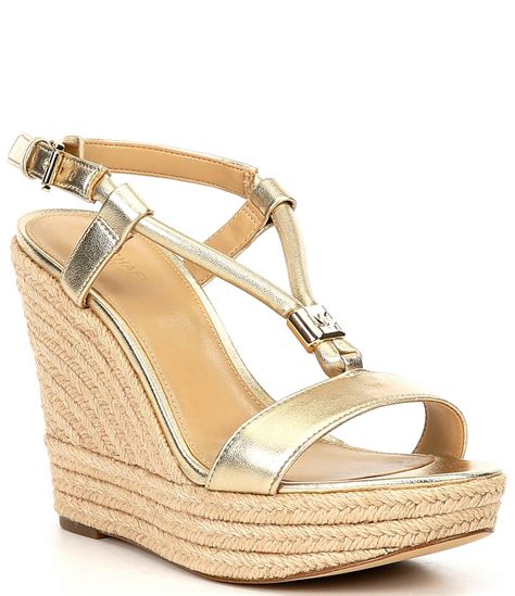 michael kors gold wedge sz 8.5